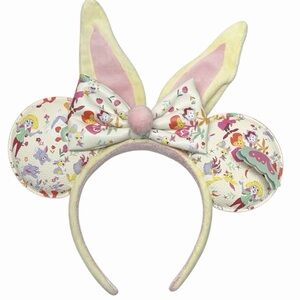Disney Reigning Rabbits Ears Headband Minnie Mouse Easter Bunny Posable NEW